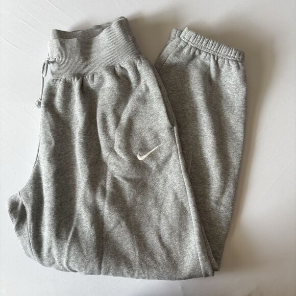 Nike Women's Sportswear Phoenix Fleece Joggers Small DQ5887-063 Heather Grey - Picture 1 of 5